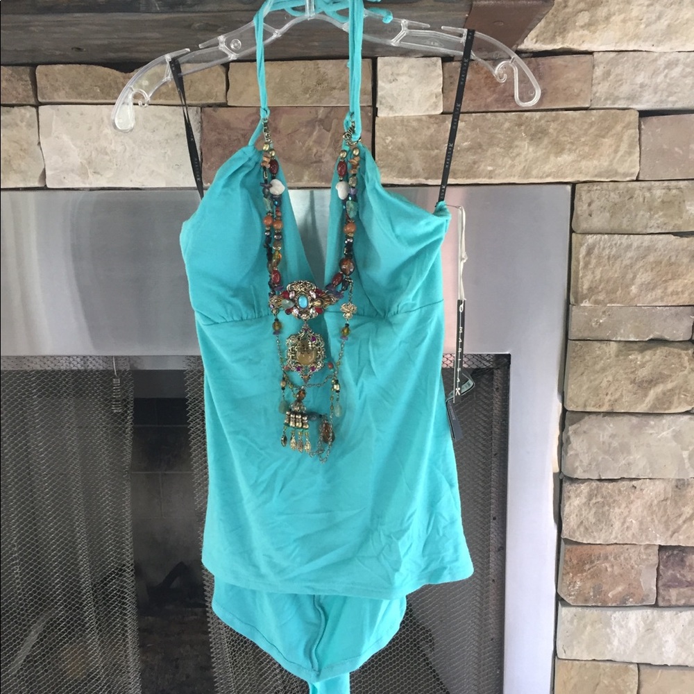 never worn Marisa K Large tank top w/beads
